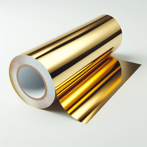 Rollo de vinil textil tipo foil oro acabado espejo 1m x 50cm