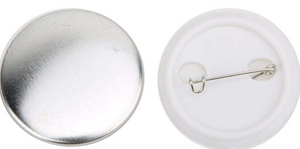 50 Piezas 37mm Pin de Botón Redondo con base de Plástico y seguro