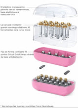 Estuche organizador para cuchillas Cricut Maker y accesorios (rosa)