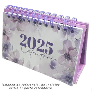 (Hojas) Interior de calendario 2025 1/4 oficio