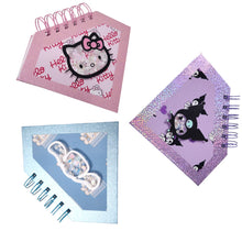 Curso 3 libretas Diamante "Kitty, Kuromi y Cinnamoroll"