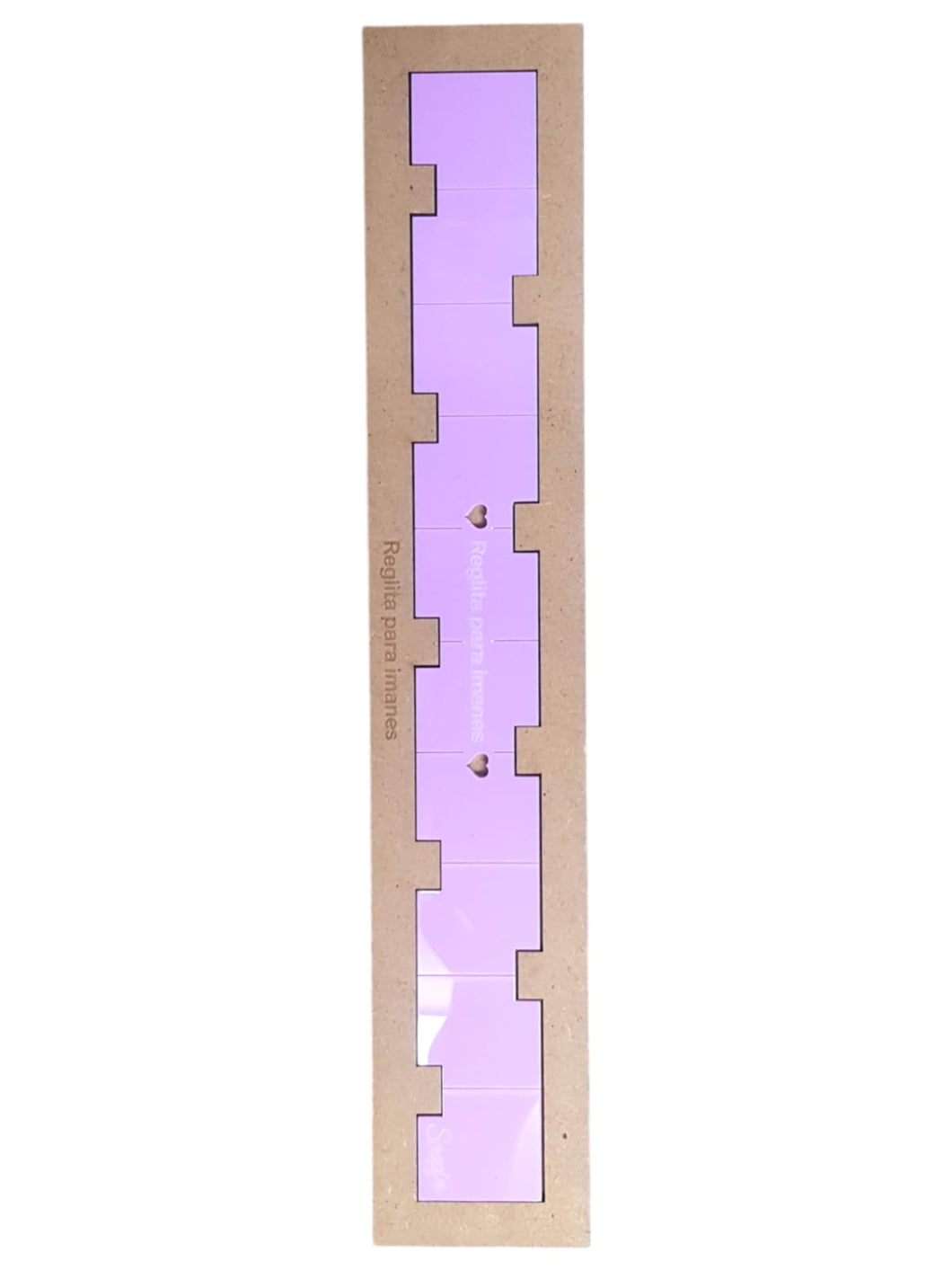 Reglita para imanes con protector de mdf color (MORADO)