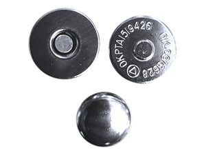 Broches magnéticos estilo botón acabado plata