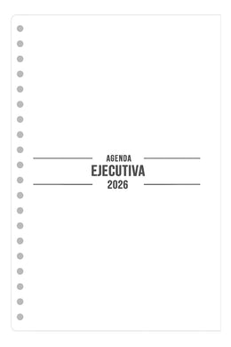 AGENDA EJECUTIVA 2026 1/2 Carta PREMIUM ! (PERFORADA)