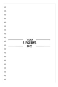 AGENDA EJECUTIVA 2026 1/2 Carta PREMIUM ! (PERFORADA)