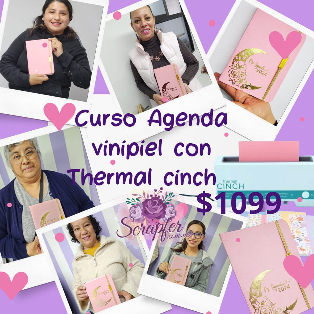 Curso Agenda con vinipiel con thermal cinch