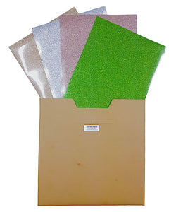 10 hojas de Vinil textil puff con glitter de colores  de 25cm x30cm
