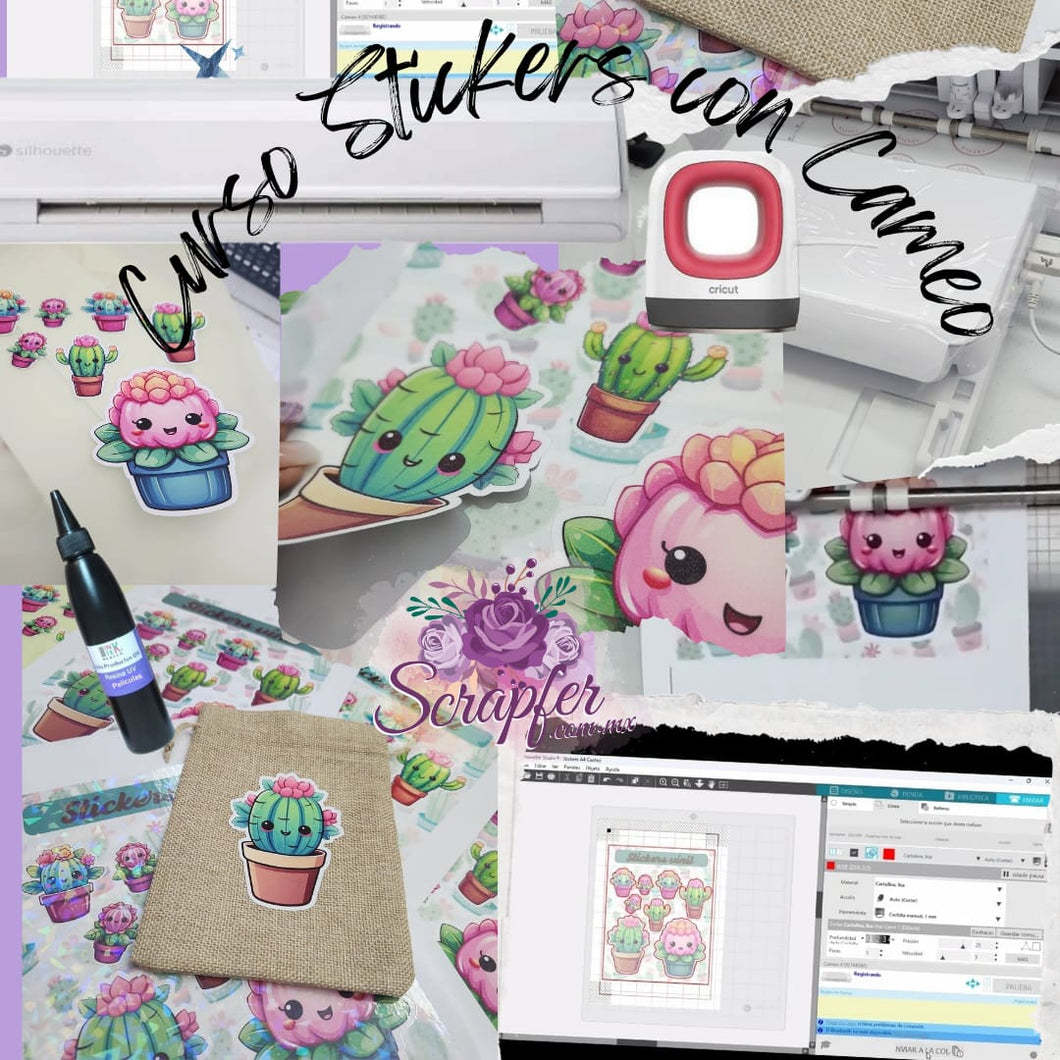 Curso de Stickers con Cameo 2, 3, 4 y 5. (Con kit)