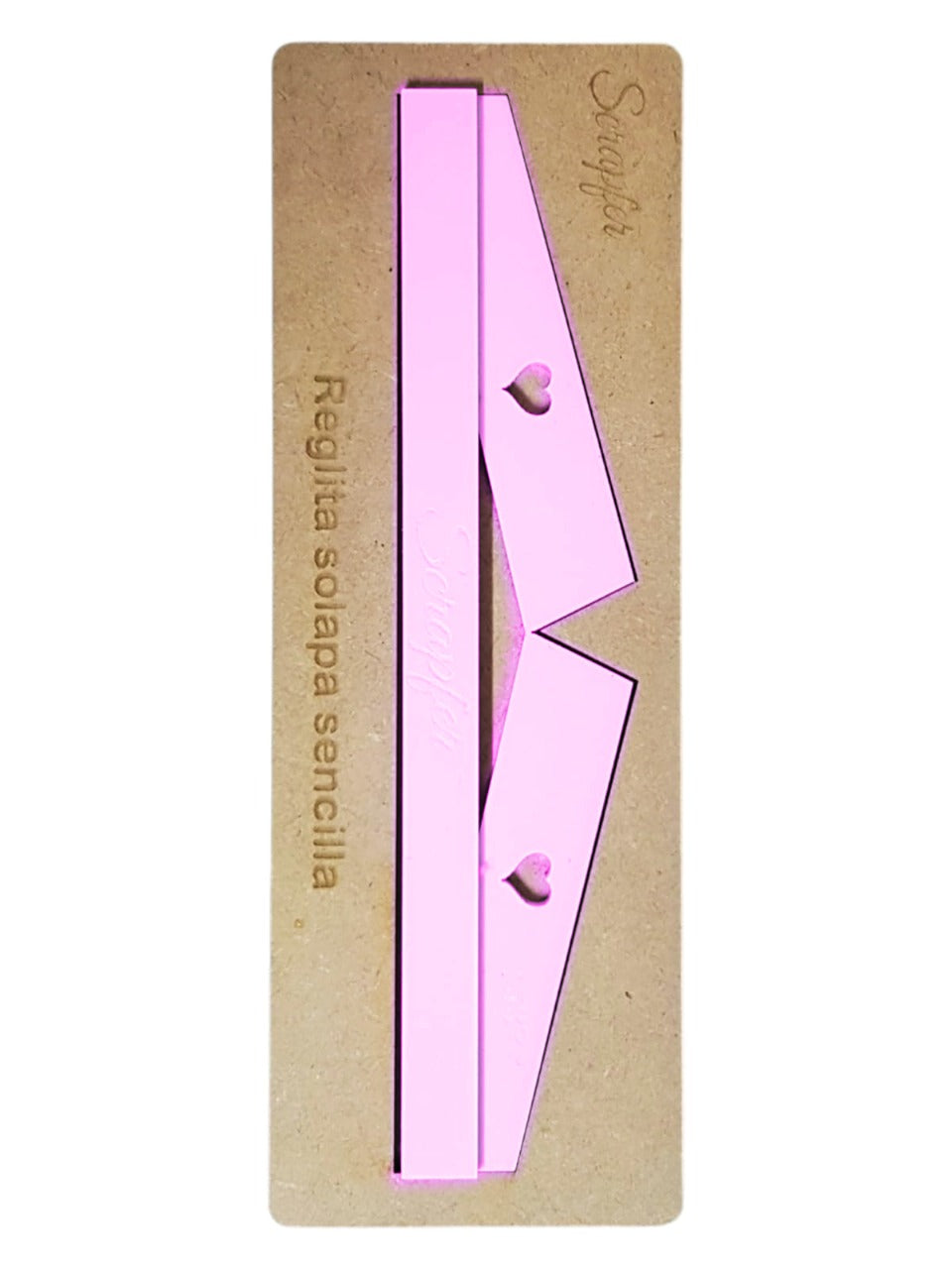 Regla de solapa sencilla (153°) color (Rosa pastel)