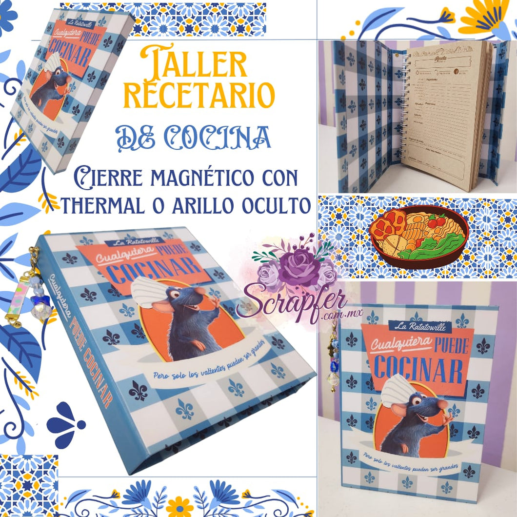 Taller Recetario de cocina (cierre magnético con termal o arillo oculto (ONLINE))