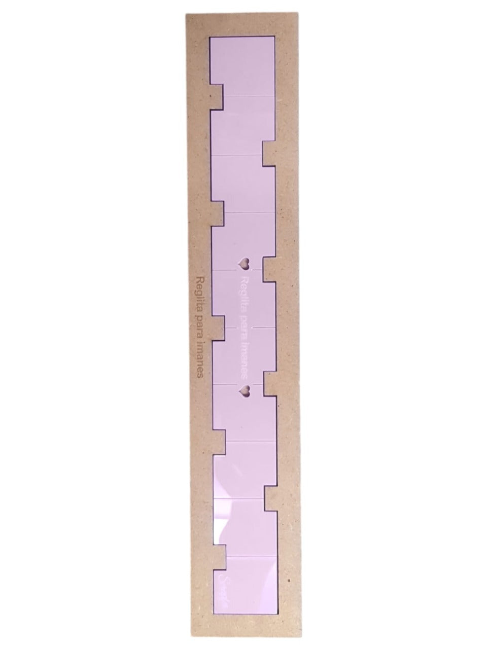 Reglita para imanes con protector de mdf color (ROSA PASTEL)