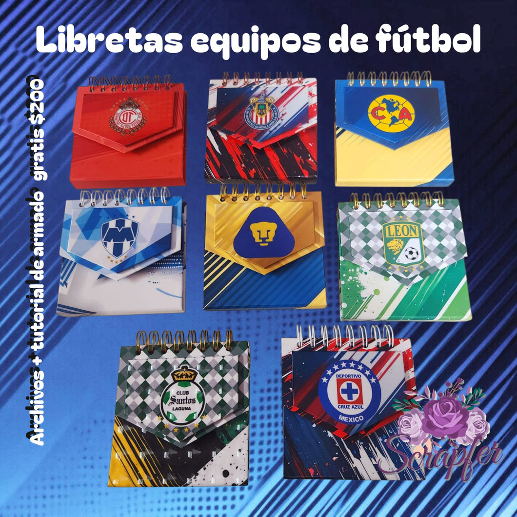 Kits de minilibreta de equipos de futbol México clásicos