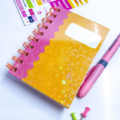 Pack de 5 hojas laminados en frío holográfico A4 Estilo (LAS ESTRELLAS)