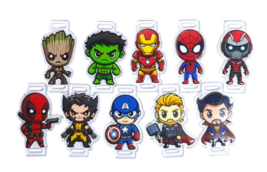 10 plaquitas de acrílico con acabado DTF de Héroes de Marvel
