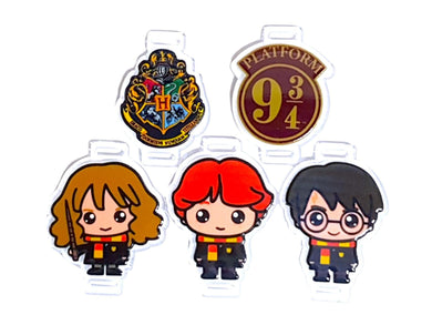 5 Plaquitas de harry Potter de acrílico con acabado de DTF