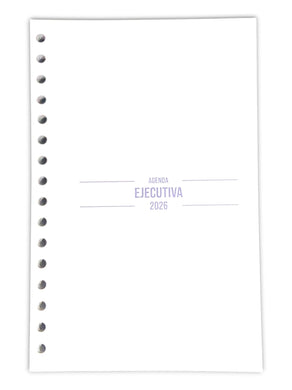 NUEVO ! AGENDA EJECUTIVA 2026 1/2 Carta Eco-friendly (PERFORADA)