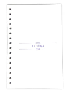 NUEVO ! AGENDA EJECUTIVA 2026 1/2 Carta Eco-friendly (PERFORADA)