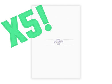 NUEVO ! AGENDA EJECUTIVA 2026 1/2 Carta Eco-friendly (SIN PERFORAR PROMO DE 5 AGENDAS)