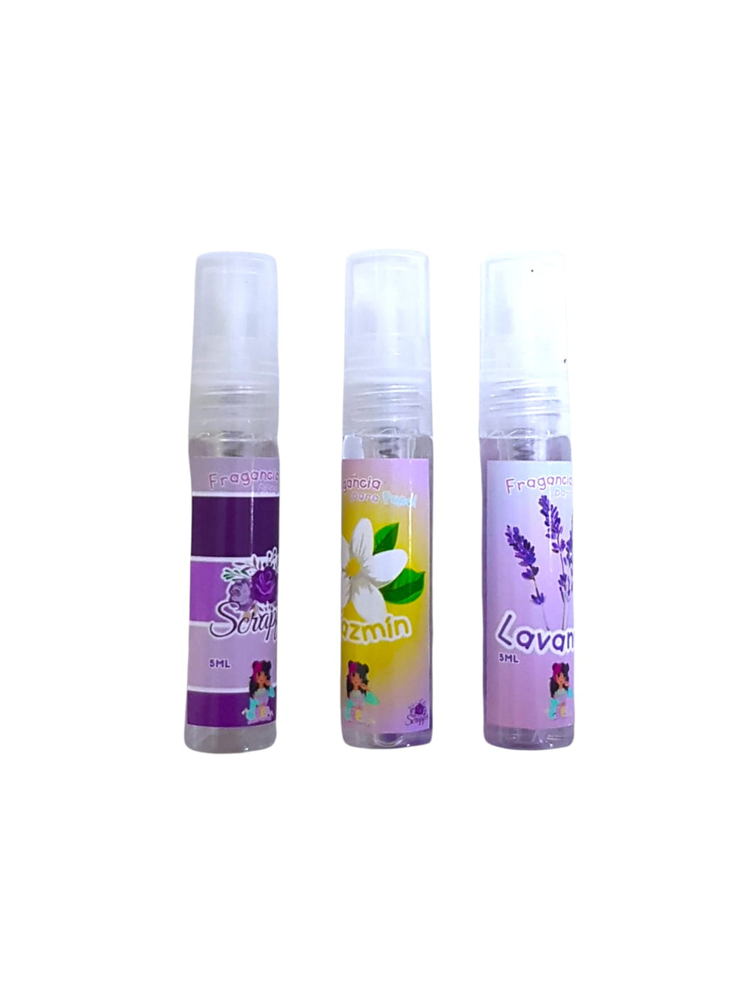 3 Mini fragancias de 5ml para libretas