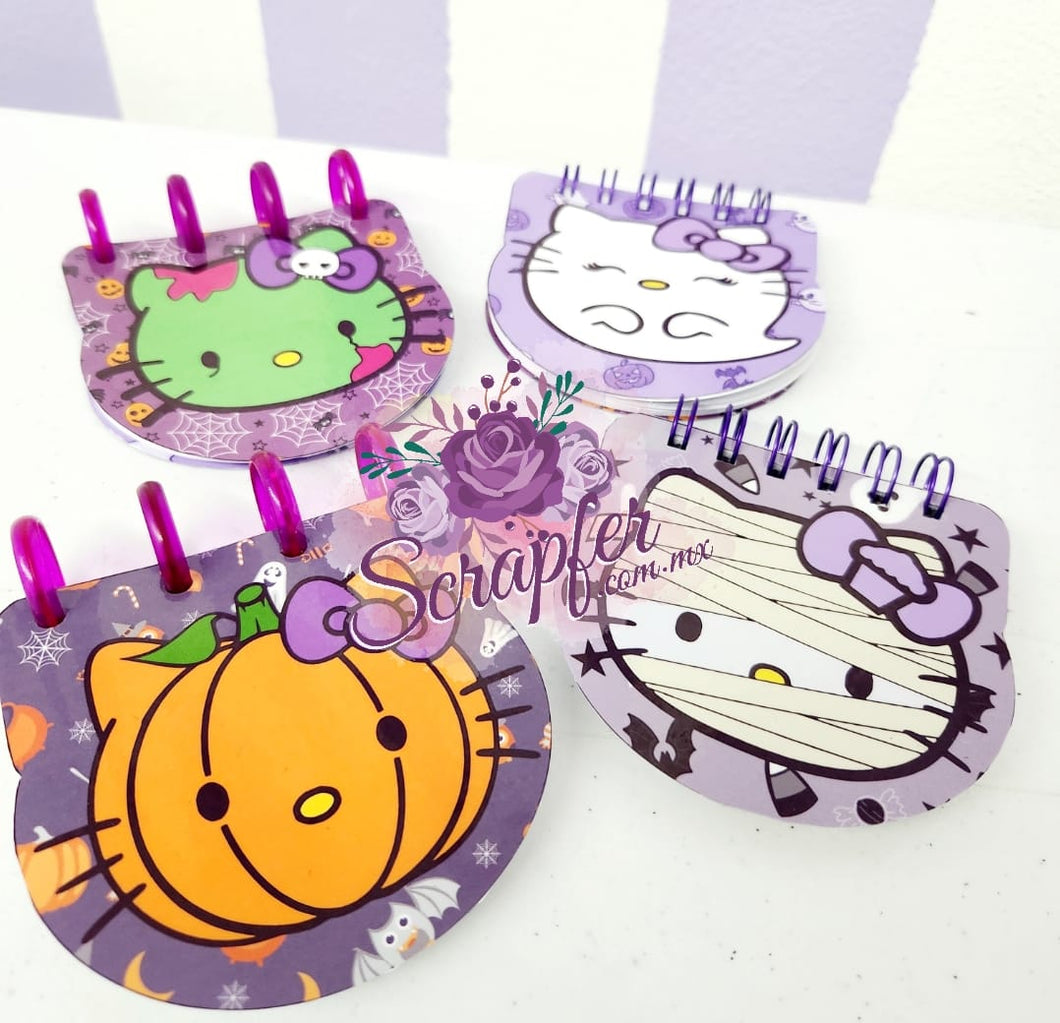 Kit de libretas Kitty Halloween con video de armado