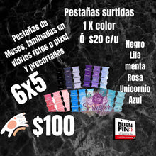 Surtido de pestañas de meses laminadas y cortadas