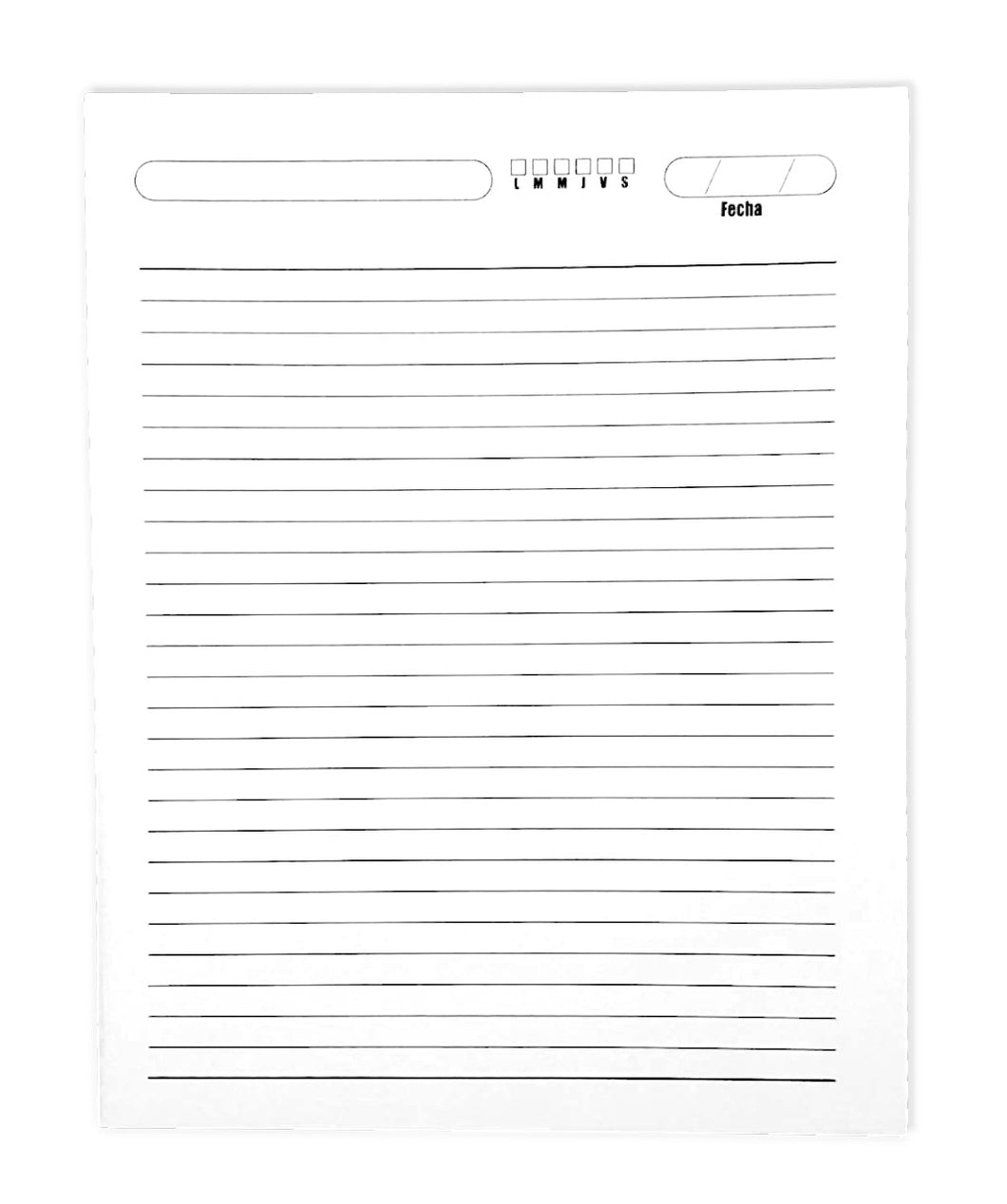 Interior para Libretas de medio Oficio 