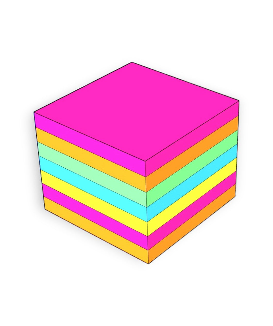 7 Porta post it de de 5 distintos colores (76mm x 76mm)