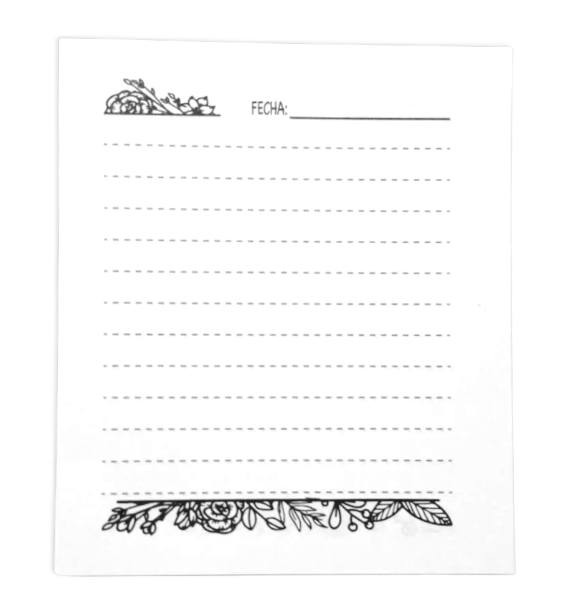 Trío de Interior para libretas de 1/8 Oficio Rayas Decora