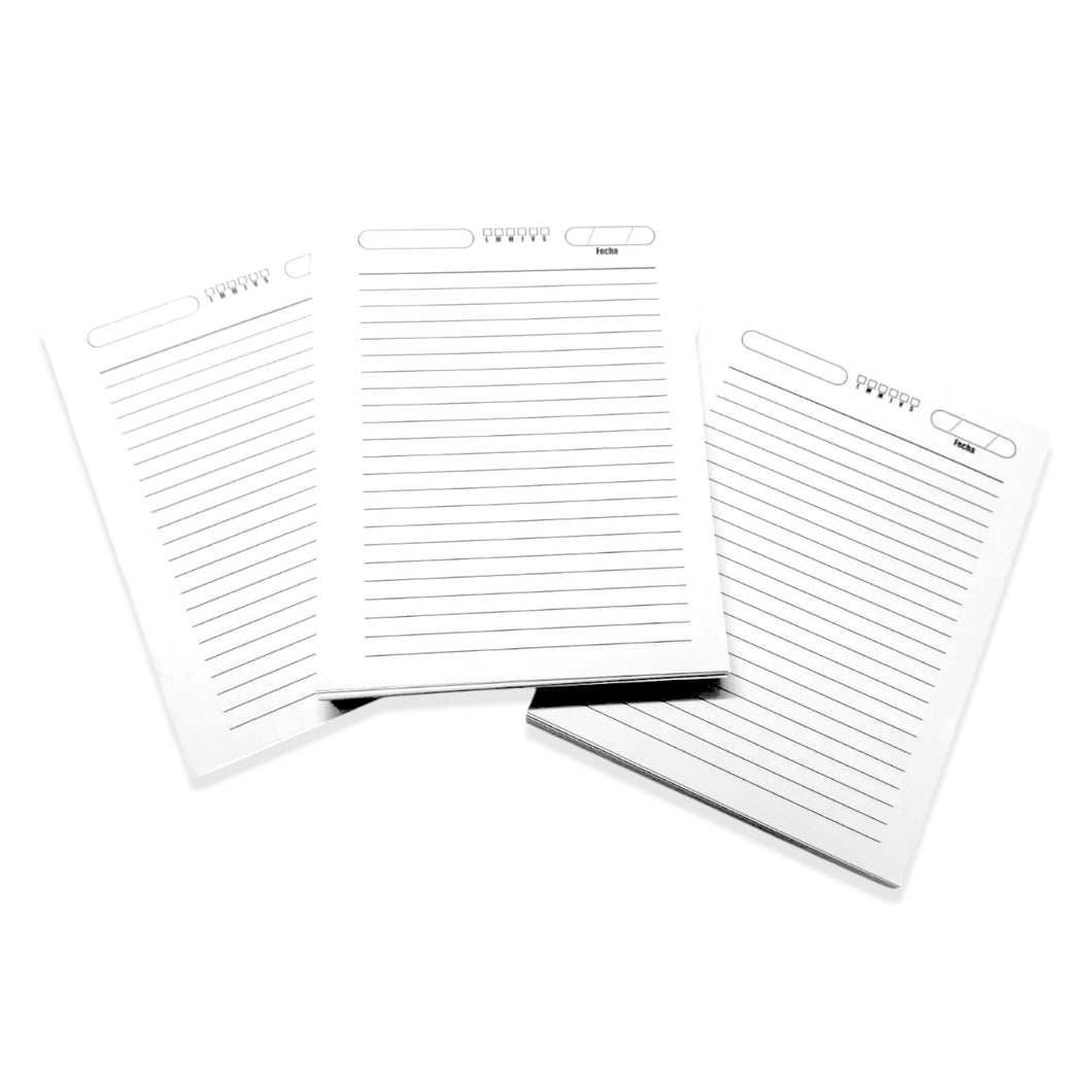 Trio Interior De Libretas de 1/4 o cuarto Carta 