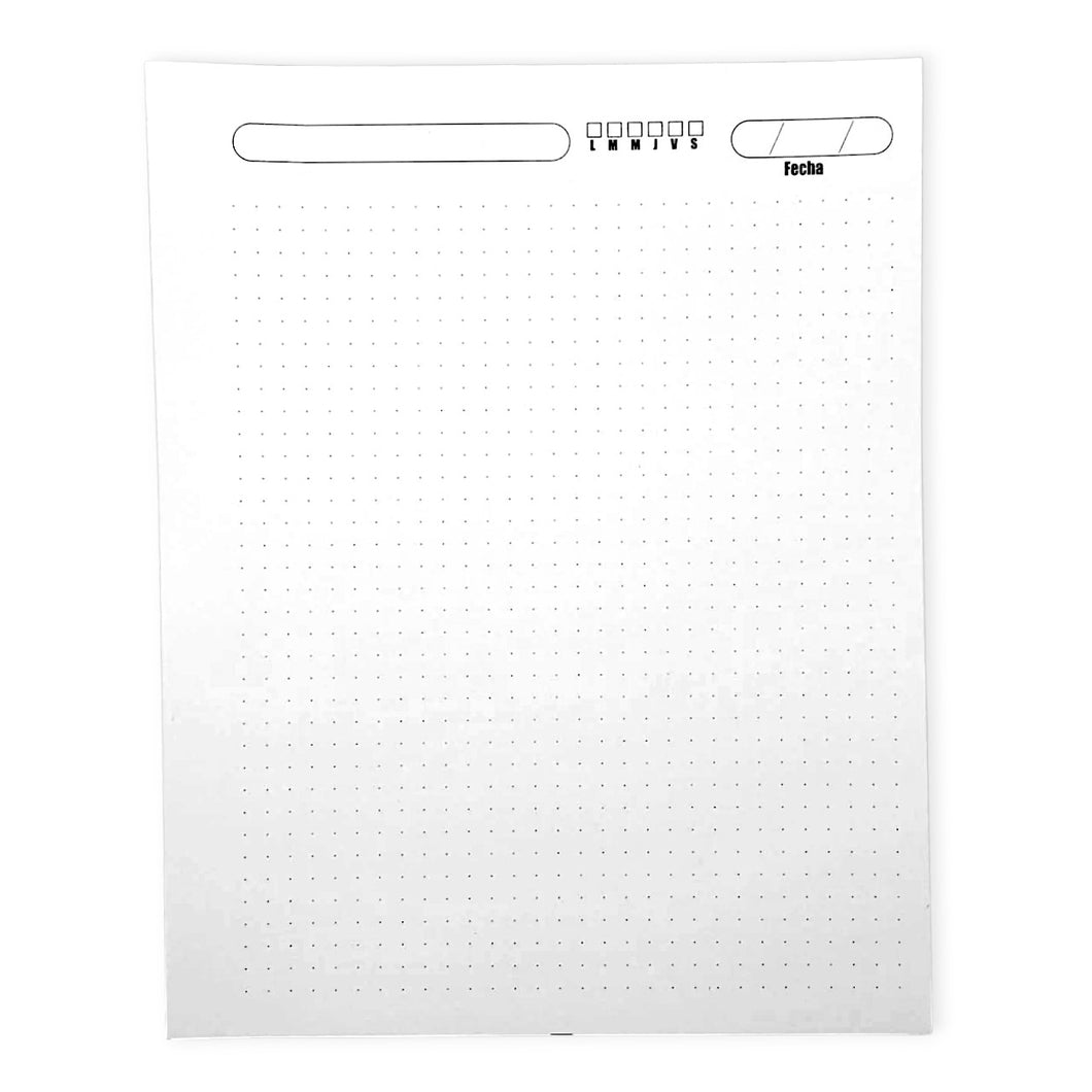 Interior para libretas de medio oficio 