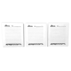 Trio Interior De Libretas 1/4 o cuarto de carta "Raya Decora"