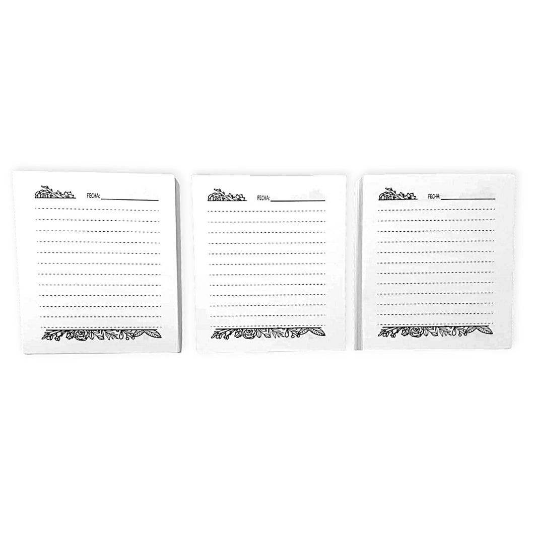 Trio Interior De Libretas 1/4 o cuarto de carta 