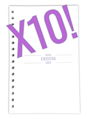 NUEVO ! AGENDA EJECUTIVA 2026 1/2 Carta Eco-friendly (PERFORADA PROMO 10 AGENDAS)
