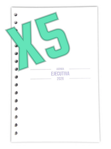 NUEVO ! AGENDA EJECUTIVA 2026 1/2 Carta Eco-friendly (PERFORADA PROMO 5)
