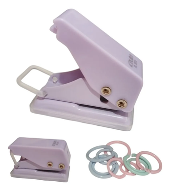 Perforadora Mini Manual 1 Orificio Circular Para 10 COLOR (MORADO)