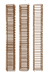 Arillo Metálico paso 2 a 1 de 1" color Chocolate metalizado 10 tiras por paquete