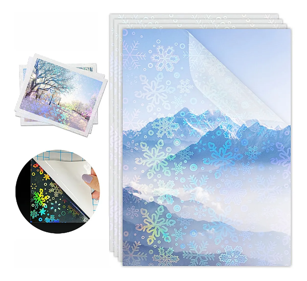 5 Hojas de laminado en frio estilo Copos de nieve