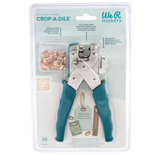 We R Crop-A-Dile Oval Eyelets, 50 pack (DORADOS) + We R Makers Oval Crop-A-Dile Punch and Eyelet Setter