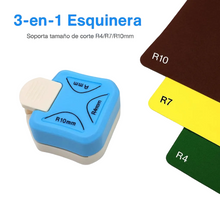 Perforadora de esquinas 3 en 1 R4/R7/R10mm cortador de esquinas redondas para manualidades de tarjetas álbum de recortes papel de envolver pegatina P