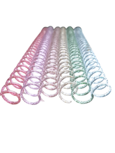 Espirales Glittel 5/8" 6 colores (18 pzs)