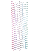 Espirales Glittel 5/8" 6 colores (18 pzs)