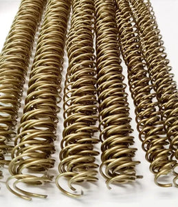 Espirales de plástico 50 tiras de 1" Oro