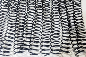Arillos Espirales de plástico Negro De Plástico 1" 10 tiras