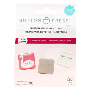 Button Press Refill Pack 10/Pkg Square (31mm) We R Memory Keepers