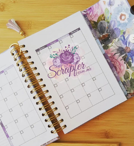 Curso 2 Online de Carpeta para Planner Con Vinipiel lila