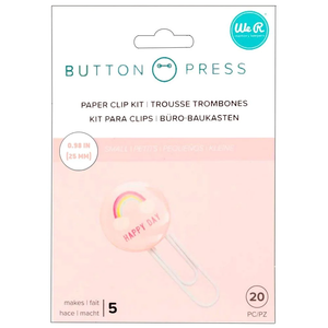 Button Press Paper Clip Kit / 5 Clips de Papel Personalizables
