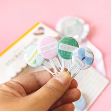 Button Press Paper Clip Kit / 5 Clips de Papel Personalizables